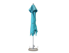 HomeRoots 8' Aqua Polyester Square Market Patio Umbrella Aqua