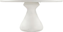 Meridian Furniture 77041Cream-DT60 Sano Collection Art Deco Indoor/Outdoor Concrete Dining Table with Cream Finish, Textured Pitting, 60" W x 60" D x 30" H, Cream