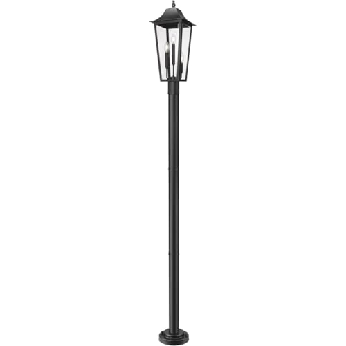 Z-Lite 5008PHBR-5012P Gannon 3 Light 101" Tall Post Light - Black
