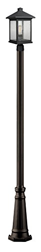 Z-Lite 1 Light Outdoor Post Light 531PHBR-519P-ORB
