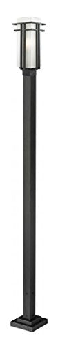 549PHB-536P-BK Black Abbey 1 Light Outdoor Post Light with Matte Opal Shade
