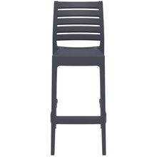 Home Square 29.5" Outdoor Bar Stool in Dark Gray - Set of 2