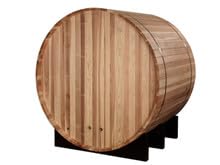 Golden Designs GDI-B002-01 St. Moritz 2 Person Barrel Traditional Steam Sauna - Pacific Cedar