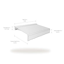 Awntech 8' Destin Right Motor (8' x 6.5') Retractable Patio Awning, Black