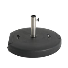 AMZSTAN Outdoor Umbrella Base with Wheels, 133 lb Heavy Patio Umbrella Stand with Concrete Core and Resin Frame, Mobile Market Umbrella Holder for Garden and Deck
