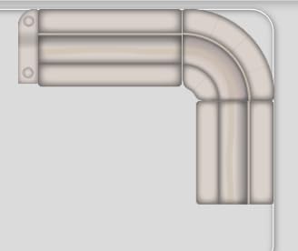 RestorePontoon Rear Pontoon Boat Seat Group WS14004-1066