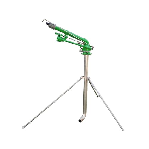 HYZHANHONG Farm Irrigation Sprinkler on Tripod Base, 2" Lawn Sprinkler, 360 Adjustable Large Area Sprinkler, for Farmland, Farm, Industrial Dust Removal