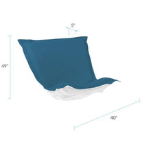 Howard Elliott Collection Puff Chair Cushion With Cover, Butterfly Sling Chair Replacement Cushion with 100% Sunbrella Acrylic for Puff Chairs & Furnitures, 49 x 40 Inch, Seascape Turquoise