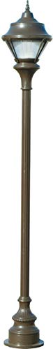 DABMAR LIGHTING INC GM9006-BZ-MT Aluminum Post Fixture Clear Bronze