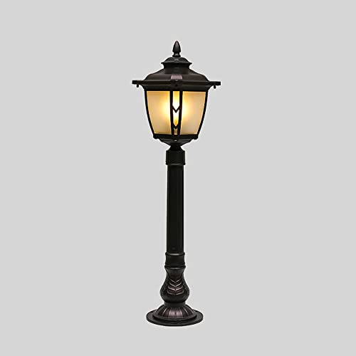 KADELONG - Outdoor Lawn Lights E27 1-Light Waterproof Path Lights IP42 External Garden Yard Lamps Landscape Deck Patio Porch Outside Floor Mount Lighting Fixture H26.40in,Chandelier Lighting, jq-842