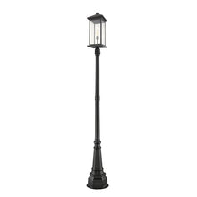 Z-Lite 531PHBXLR-564P-BK 1 Light Outdoor Post Mounted Fixture, Black