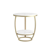 NRFJFOP Rock Slab Tea Table Small Coffee Sofa Round Corner Balcony Household Side