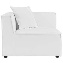 Lounge Sectional Sofa Set, Fabric, White, Modern, Outdoor Patio Balcony Cafe Bistro Garden Hotel