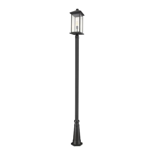 Z-Lite 531PHBXLR-519P-BK 1 Light Outdoor Post Mounted Fixture, Black