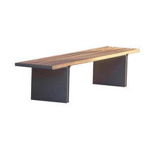 LUYOUBOZHU Patio Benches Backless Wooden Bench, Stainless Steel Park Outdoor Chair, for Porch Yard Patio Seat