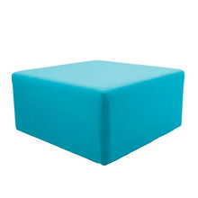 FDP 36" Square Oversized Outdoor Ottoman Featuring Sunbrella Fabric - Weather-Resistant, Fade-Resistant, Fully Assembled Patio Furniture for Backyard or Poolside Seating, 18" H - Canvas Aruba