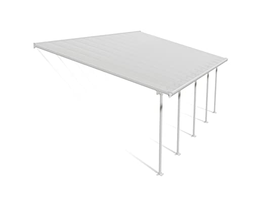 Palram - Canopia Feria 13' x 26' Patio Cover Canopy Awning, White/Clear