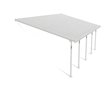 Palram - Canopia Feria 13' x 26' Patio Cover Canopy Awning, White/Clear