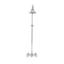 Outdoor Exposed Shower System 36"Wall Mounted Set with 12"Shower Head and Cross Handels in Chrome
