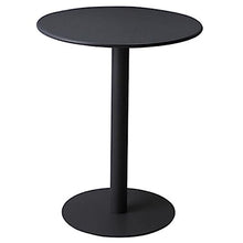 Fodalob Round Bar Table, Indoor Outdoor Restaurant Pub End Side Table, Metal Cocktail Bistro Table, Coffee Table for Living Room, Balcony, Patio, More Color (Color : Black, Size : Dia 70cm(27.5"))