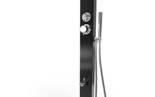 No Worries Products Bondi Black ADA 316 Marine Grade Stainless Steel Outdoor Shower Panel Brushed Stainless Steel