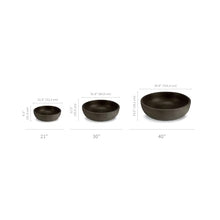Crescent Garden Extra Large Outdoor Planter Bowl with Drain Hole for Water Gardens, Fountains, Decorative Landscaping - 40" W x 15" H (Old Bronze)