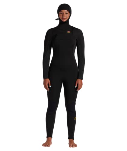 Billabong Womens 5/4mm Synergy Hooded Chest Zip Fullsuit Wild Black