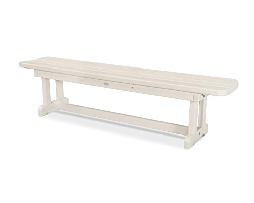 POLYWOOD Park 72-Inch Harvester Backless Bench, Sand