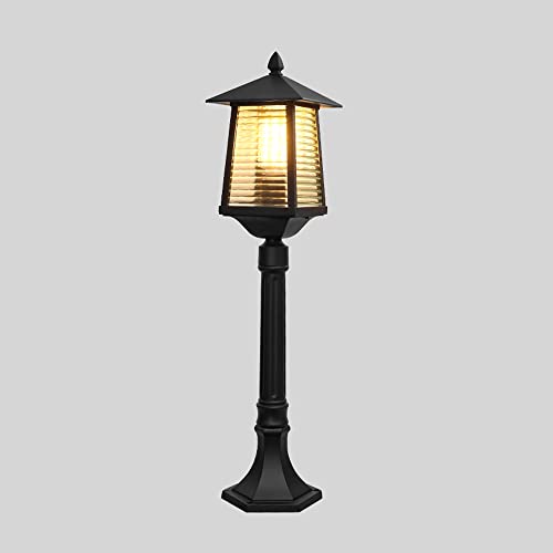 Post Lights Outdoor,Simple Modern Outdoor Aluminum Glass Lampshade Garden Light Waterproof Electric Floor Lamp Garden Villa Home Decor Landscape Light LED Lawn Light Night Safety Lighting