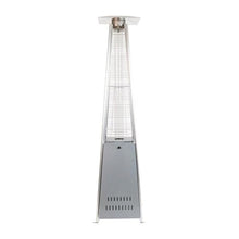Afuera Living 42,000 BTU Metal Round Outdoor Patio Heater, Stainless Steel, Silver Finish, Pyramid Design with Wheels, Automatic Shut-Off, 90 in Height for Residential or Commercial Outdoor Spaces