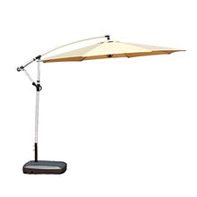 RWGOVLU 3m Cantilever Garden Parasol, Sun Shade Patio Banana Large Umbrella with Crank Handle and Tilt for Outdoor Sun Shade, Khaki