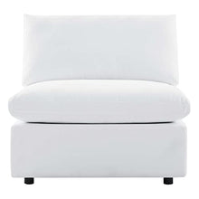 Modway Commix Outdoor Patio Sunbrella® Sectional Sofa Armless Chair in White
