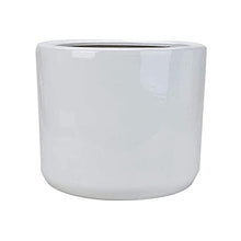 FAFACAI Home Round Shape Ceramic Flower Pot Modern Living Room Courtyard Large Plant Pot Green Plants Floor-to-Ceiling Household Planter Office Decorative Ornaments (Green 33cm)