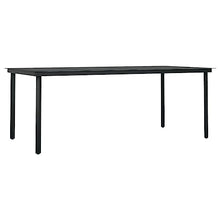 LKJVFCPW 9-Piece Patio Dining Set, Outdoor PE Rattan Table and 8 Ergonomic Chairs with Cushions, Weather-Resistant Garden Furniture for Backyard and Deck, Gray and Black