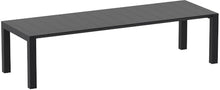 Compamia Vegas 118" Extendable Patio Dining Table in Black, Commercial Grade