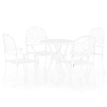 YUHI-HQYD 5 Piece Bistro Set,Conversation Furniture,Afternoon Tea Suit,Party Furniture,Perfect for Patio, Garden, Porch,Family Room,Sitting Area, Cast Aluminum White