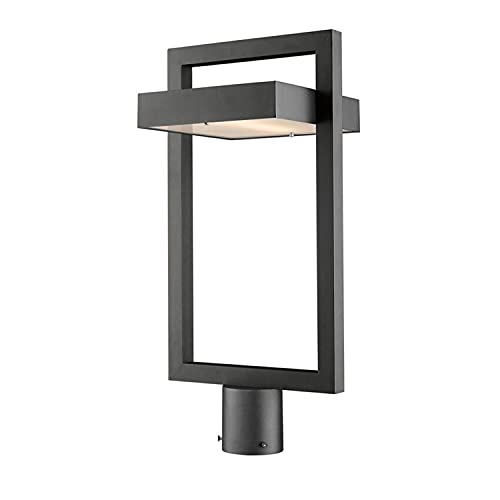 Z-Lite 1 Light Outdoor Post Mount Fixture 566PHBR-BK-LED