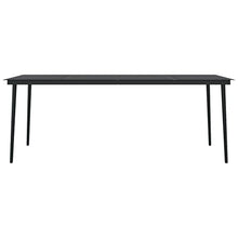 UUGRANDTO Garden Dining Set Brown Chairs with Black Cushions and Black Table Patio Furniture Outdoor Sets