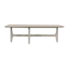 Kosas Home Dawn Rectangle Teak Wood Outdoor Coffee Table in Matte Gray