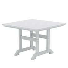 WO WESTIN OUTDOOR 5 PCS Adirondack Patio Dining Set with Square Table and Armchairs White