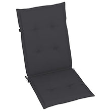 WEHUOSIF Set of 8 Anthracite Solid Acacia Wood Outdoor Dining Chairs with Adjustable Armrests, Foldable Patio Seating with Cushions