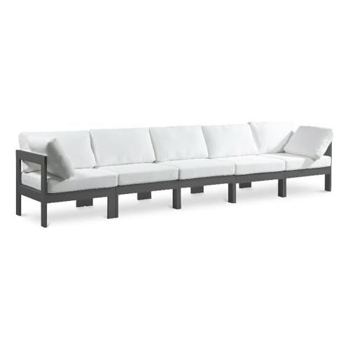 Meridian Furniture 376White-S150A Nizuc Collection Modern | Contemporary Outdoor Patio Modular Sofa