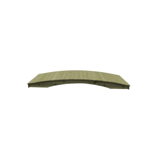 Keystone Amish Co. Cedar Plank Garden Bridge, 4' x 8', Linden Leaf Stain