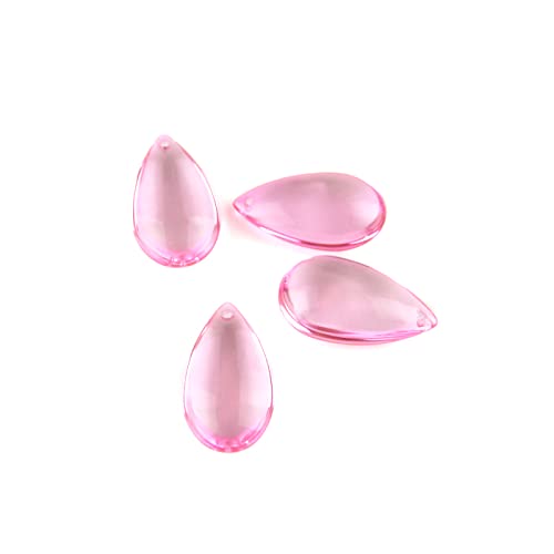 38mm/50mm Pink Water Drop Prisms for Lighting Crystal Chandelier Suncatcher Ornament Lighting Lamp Hanging Decoration,50mm 100pcs