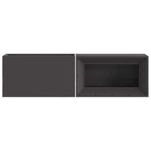 Outdoor Fire Pit Rectangular Metal Fireplace 63 Inch Long Steel Wood Burning Fire Pit for Patio Backyard Garden Fireplace with Storage Space Black