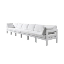 Outdoor Escape White Fabric Outdoor Patio Modular Sofa with Contemporary Style, Comfortable Seating, Durable Construction, and Spacious Design