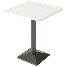 Fodalob Classic Bistro Pub Furniture- Round Bar Bistro Table White Rock Slabs Top Ø 60cm - H 75cm Table for Garden Dinner Desk Indoor Outdoor Furniture Kitchen Dining Room (Color : Square)