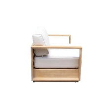 Pangea Home Harbor 24" Modern Acacia Wood Dining Chair in Beige Finish