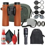SWAROVSKI OPTIK 10x32 NL Pure Binoculars Orange Bundle with Backpack, Flashlight, and Cleaning Kit