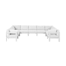 Outdoor Escape White Fabric Outdoor Patio Modular Sectional, Cushioned Seating, Durable Frame, Contemporary Style, Suitable for Outdoor Living Spaces